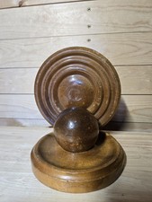MCM Wooden Modern Art Ball Sculpture 