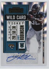 2020 Panini Contenders Rookie Wild Card Ticket James Robinson #233 Auto 03xg. rookie card picture