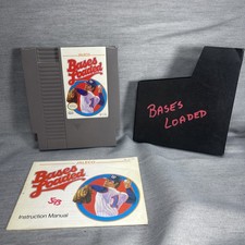 Nintendo NES Bases Loaded Game Cartridge with Instruction Manual Jaleco 1988