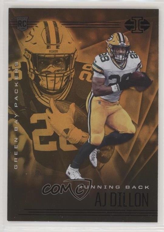 2020 Panini Illusions Trophy Collection Orange AJ Dillon #26 Rookie RC 9ij