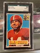 1956 TOPPS #86 Y.A. TITTLE SAN FRANCISCO 49ERS FOOTBALL CARD SGC 8 NM/MT 88