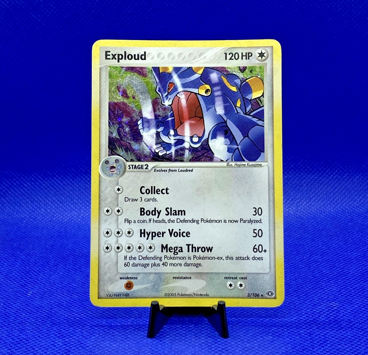 Pokemon Exploud 3/106 EX Emerald Holo Rare Vintage 2005