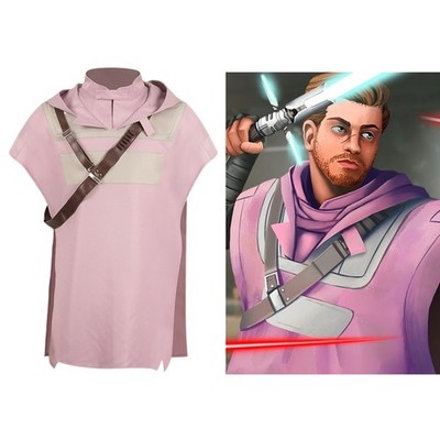 Star Wars Jedi Survivor Cal Kesti Cosplay Costume Halloween Cloak Strap Suit Men