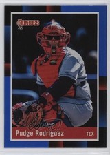 2022 Panini Donruss Retro 1988 Variation Holo Blue Ivan Rodriguez #276 HOF 0e4z