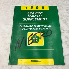 1998 Chrysler Dodge Duragno Dimensions Joints Seams Service Manual Supplement