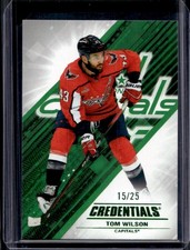 2024-25 Upper Deck Credentials Tom Wilson Green #/25 Capitals