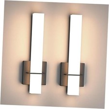 Modern LED Wall Sconces Set of Two,18W 3000K Dimmable LED Sconces 2-Pack Black