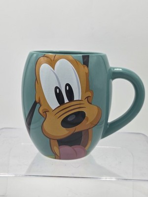LN! Disney Parks Pluto Woof! Mug Cup Teal Green 20 Oz