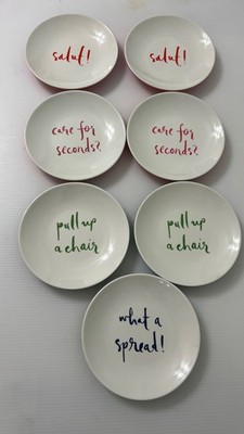 Kate Spade Melamine Tidbit Appetizer Dessert 6 Inch Plates Multicolor 7 Plates