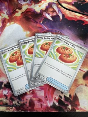 Pokemon TCG 4x Buddy-Buddy Poffin Playset Trainer Prismatic Evolution 101/131