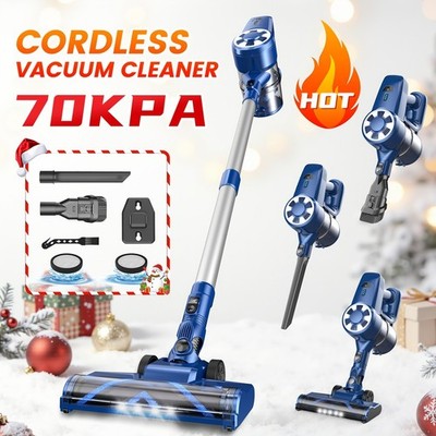 Cordless Vacuum Cleaner, MAX 70Kpa Powerful Stick Vacuum With 45min Runtime,