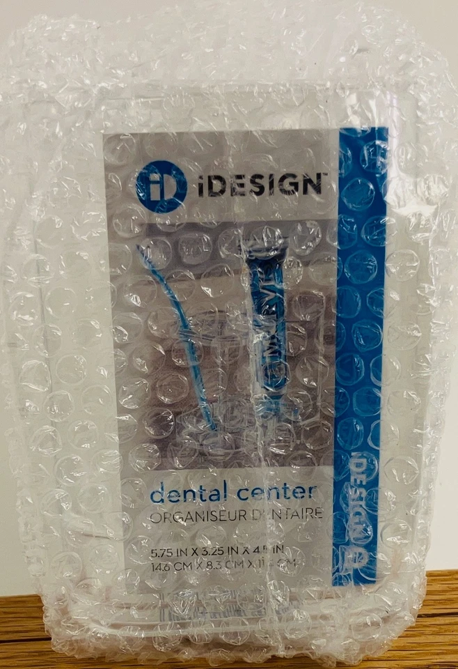 iDesign - NUEVO - Soporte para cepillo de dientes de plástico transparente sin BPA con secciones divididas Foto 3 de 4