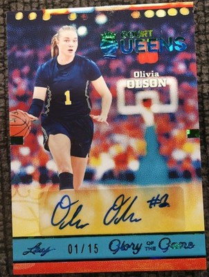 Leaf 2025 Glory of the Game Court Queens Olivia Olson Rainbow Auto #CQ-001 01/15