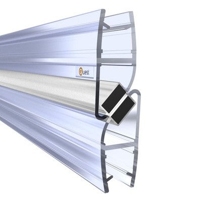 QUEST Dichtung für Duschkabinentür 6 8 mm, Magnet 90° Winkel - 2x200cm