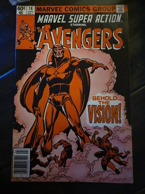 Marvel Super Action Starring The Avengers # 18 Comic Book 1980 Behold The Vision