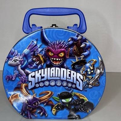 2015 Activision Skylanders Round Blue Tine 6x6 Storage Case