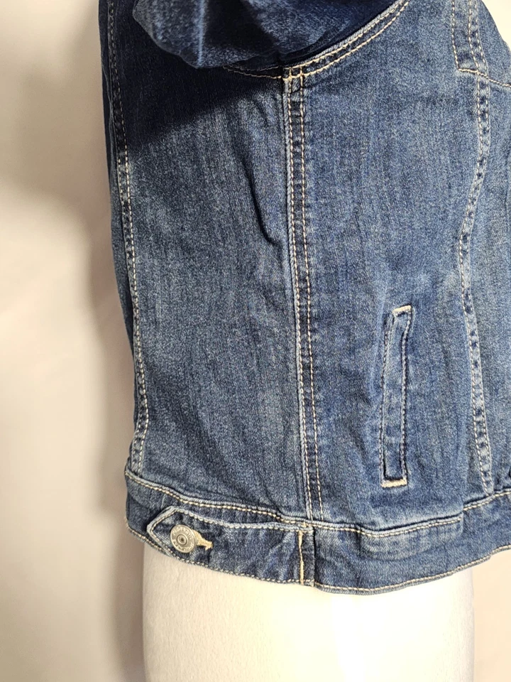 Jordache Jacket Youth SIze 10/12 Blue Denim Button Up Cotton Kids Girls Boys - Изображение 3 из 4