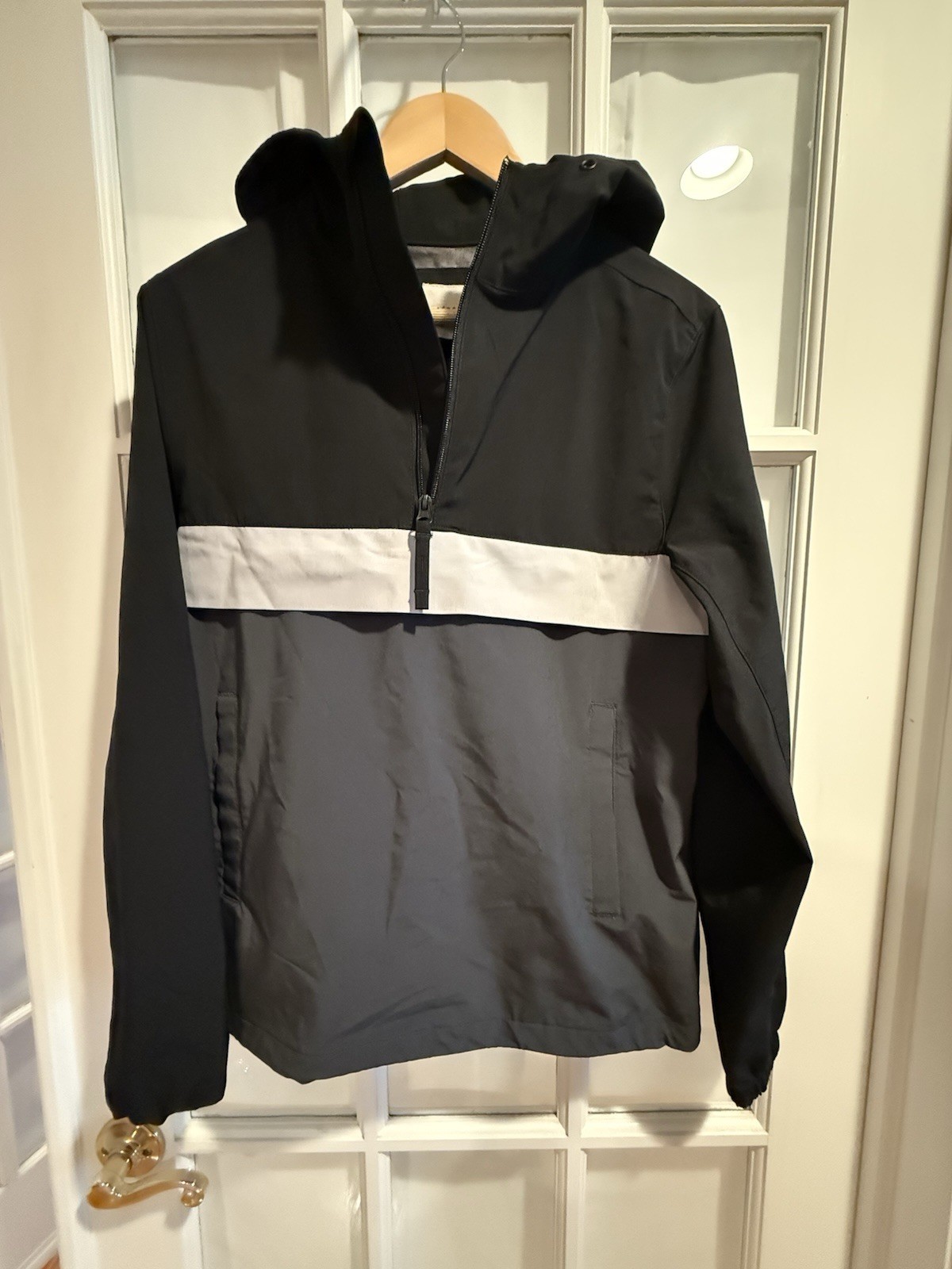 Pacsun Quarter Zip Pullover Shell Jacket Black & … - image 1