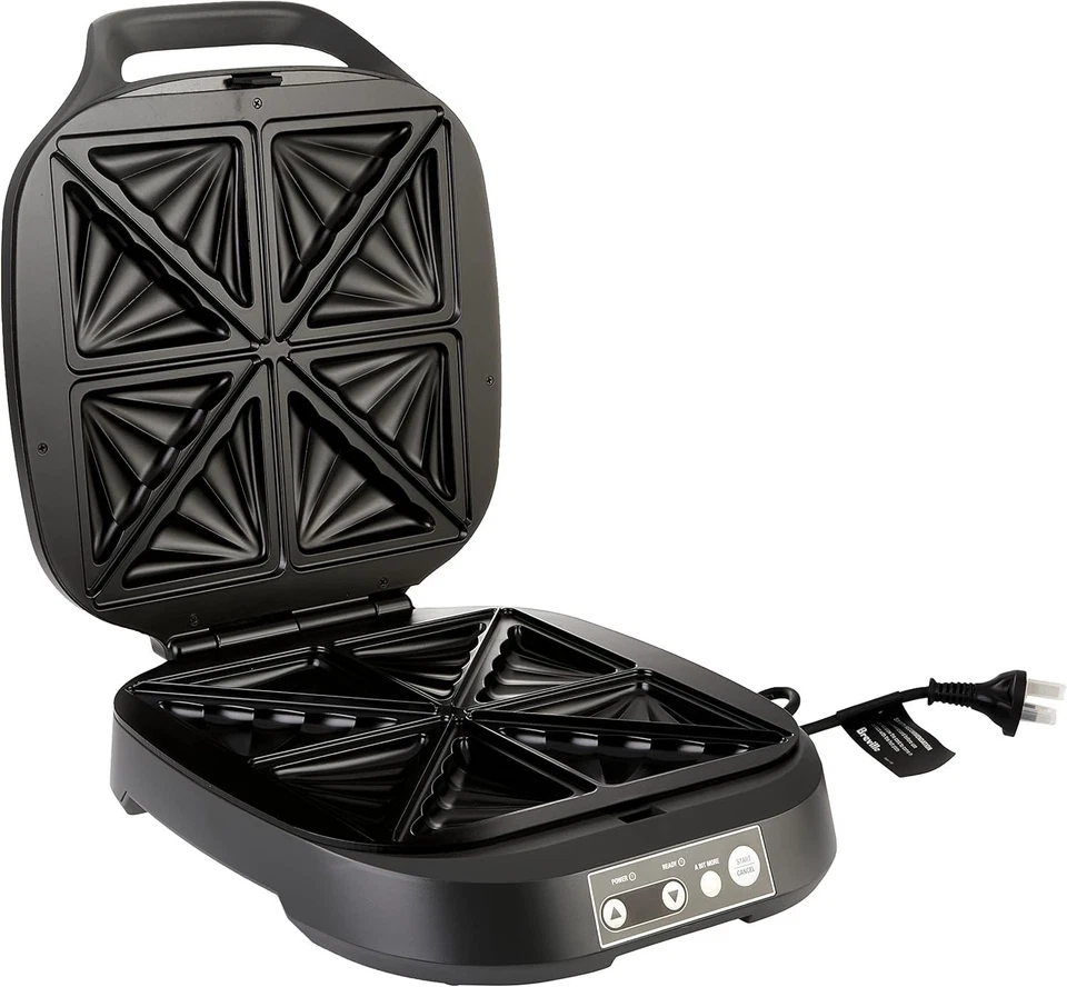 Breville 4-Slice Electric Jaffle Toastie Maker Snacks Press Sandwich Non-stick - image 3 of 4