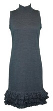 CLIPS Women's Heather Navy Sleeveless Turtleneck Sweater Dress IT Sz 40 NEW