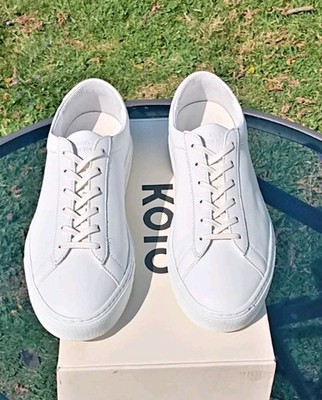 New w Box KOIO 9 US / 42 EU Capri Low Triple White Luxury Sneakers $265