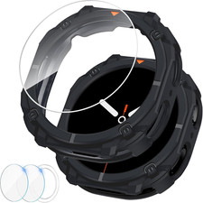 Rugged Case for Samsung Galaxy Watch 8 Screen Protector 44Mm - Soft TPU Bumper F