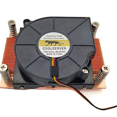 CoolServer 1U Active AM4 CPU Cooler Aluminum Heatsink for Server