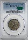 1892-O Barber Quarter 25C PCGS AU55 CAC
