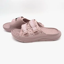 Hoka One One Ora Luxe Recovery Slide Sandals Men's Pale Mauve / Wistful Mauve