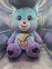 Care Bears Dream Bright 14" Blue & Lavender Stuffed Plush Bear 2021 Basic Fun