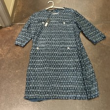 T97) New Misook A-Line Dress Blue Size XL Length-39in Width-16 in wrinkle free