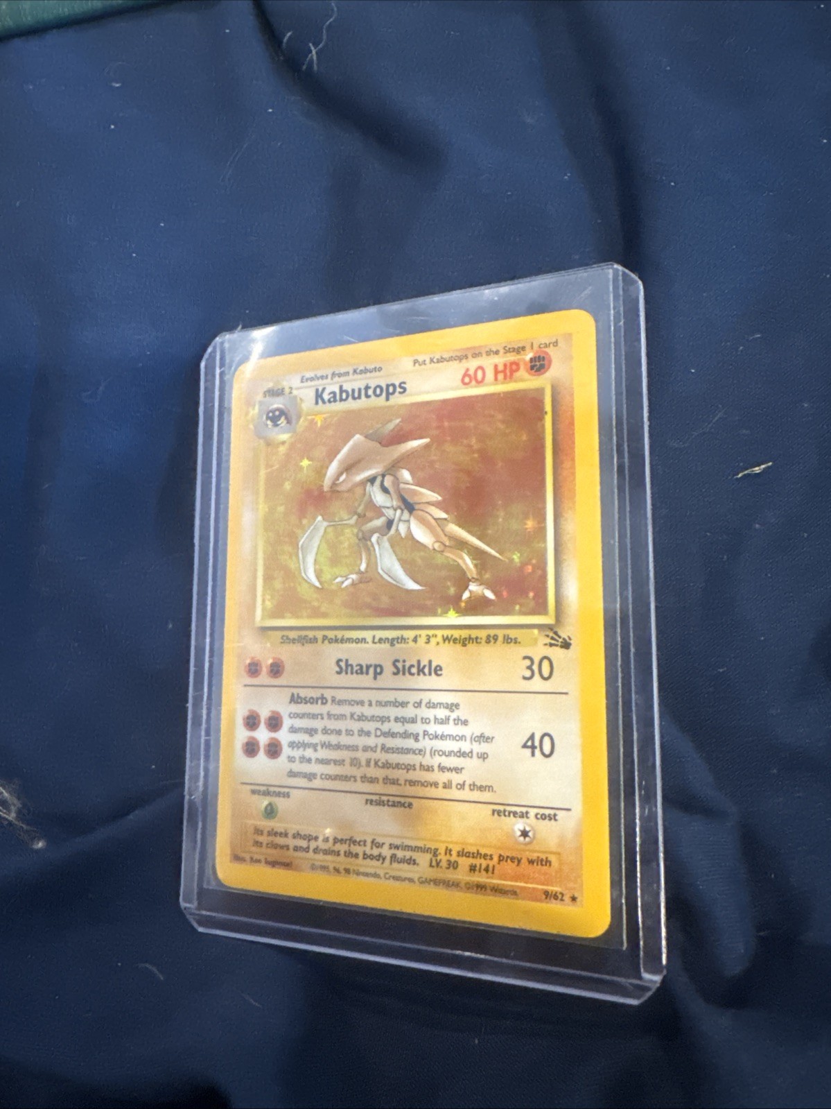 Kabutops 9/62 Fossil Holo Unlimited Edition