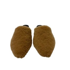 NWOT Jenni Kayne Shearling Mule Camel Tan Pointed Toe Flat Slide Sandals Size 38