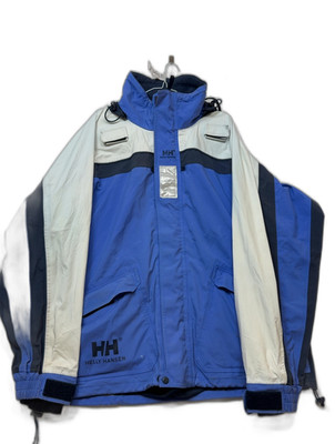 Helly Hansen blaue Nylon Regenjacke Gr. XL Herren Freizeit Maritim Segeln