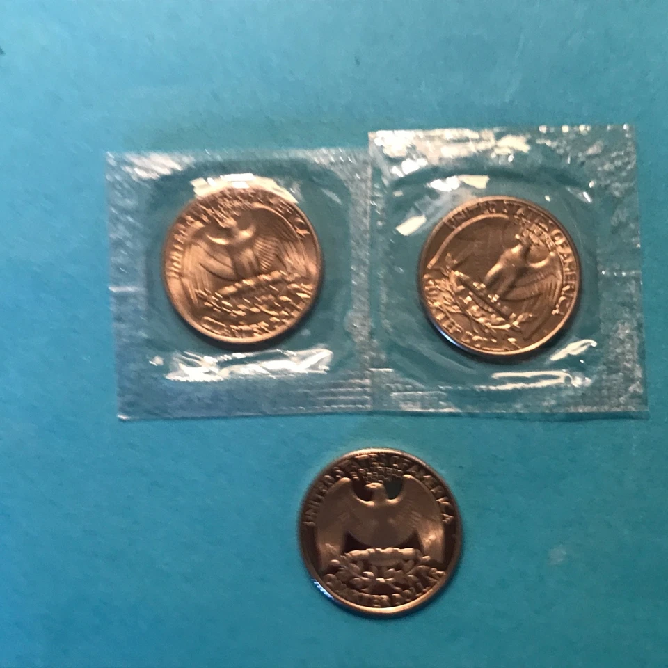 Juego de cuartos 1983 P D S Washington sin circular 2 sin circular en violonchelo y 1 prueba envío gratuito Foto 3 de 3