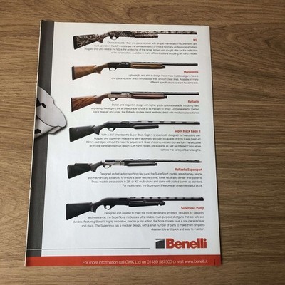 GUNS91 MAGAZIN WERBUNG 12X9 BENELLI SUPERNOVA PUMP SHOTGUN