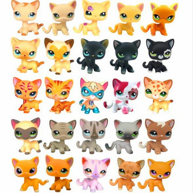 Littlest Pet Shop Lps 2100 Pink Purple Wolf Long Hair Cat Kitty