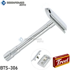 Men's Classic Traditional Safety Double Edge Shaving Razor + 5 Blades BTS-306