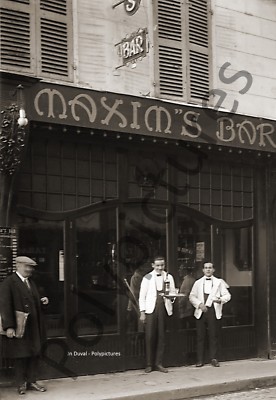 Photo Old Trade Toulouse Cafe Bistrot Maxim's Bar Waiter Repro An. 1920