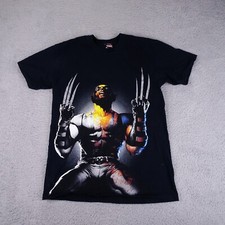 Vintage Mad Engine Marvel Wolverine X-Men Graphic T-Shirt Size Medium Black 90s