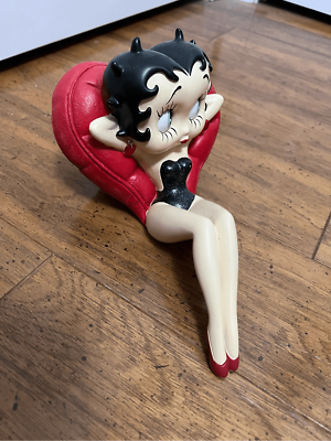 RARE Betty Boop Laying on a Heart Cushion KFS 2007 Figurine | eBay