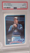 1989 Topps - David Wells #567 - PSA 8 NM-MT