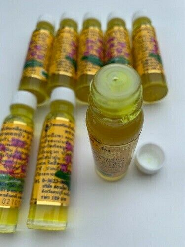 5x estratto di olio giallo Plai erba tailandese-cinese fiore di loto 9 fiori ... - Foto 5 di 8