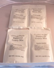 4 packages Cream Style Peppered Gravy Mix 2.75 oz each  Yield 2 cups each