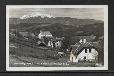 0454 Ansichtskarte Niederösterreich St. CORONA am Wechsel