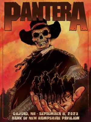 NEW***PANTERA Tour Poster GILFORD NH 09/08/2023 LEGACY TOUR w ZAKK