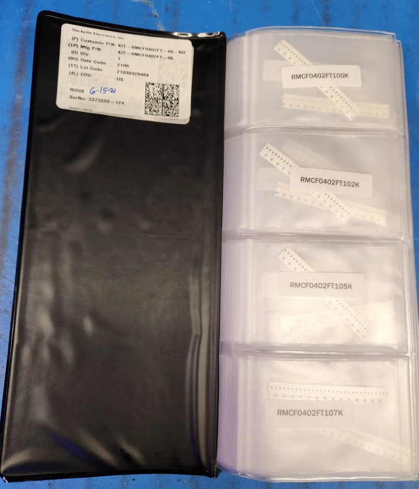 5 New Thick Film Resistor Kit from Stackpole Electronics Inc. SEI KIT-RMCF0402FT - Image 2 of 4
