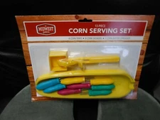 Midwest Grill Co. Corn Serving 13 Pc. Set (8 Holders, 4 Trays, & 1 Spreader)  