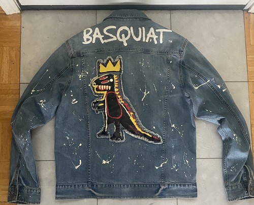 Michel Basquiat Denim Jacket Artwork 