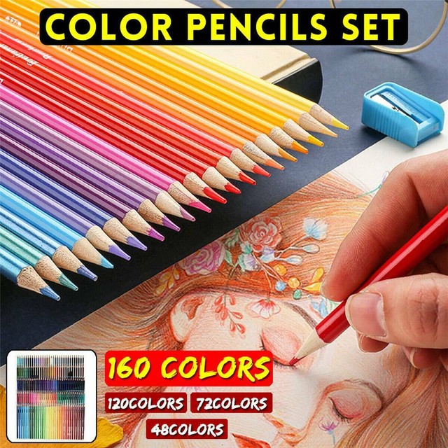160 Color Professional Oil Colored Pencils Set Artist Painting